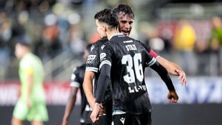 akob Lewald und Sebastian Stolze, Spieler vom SV Sandhausen 