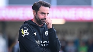 SV Sandhausen Trainer Sreto Ristic im Spiel gegen den SC Verl