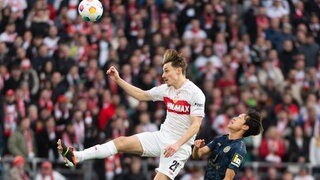 Anthony Rouault, Innenverteidiger des VfB Stuttgart, jetzt fest an den Verein gebunden