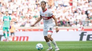 Atakan Karazor als VfB-Kapitän auf dem Platz.