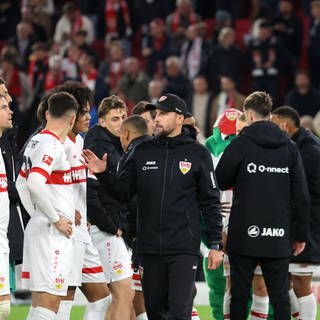 Stuttgarts Cheftrainer Sebastian Hoeneß nach dem 1:1 gegen Hoffenheim