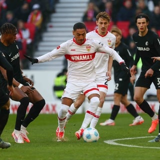 Spielszene aus dem Duell VfB Stuttgart gegen den SC Freiburg.