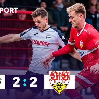 Spielszene SC Verl gegen VfB Stuttgart II