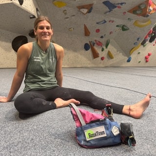 Florence Grünewald in ihrer Trainingshalle in Kaiserslautern.