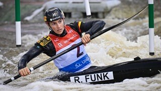 Ricarda Funk beim Wettkampf in Prag.