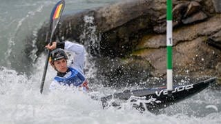 Ricarda Funk bei einem Rennen. (Archivbild)