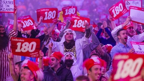 Darts Fans im Londoner Alexandra Palace