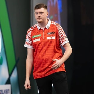 Dartsspieler Niko Springer bei der WM in London