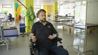 Eishockeyprofi Glemser in der Reha