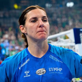 Karolina Kudlacz-Gloc hadert mit der Bietigheimer Finalpleite gegen Györ