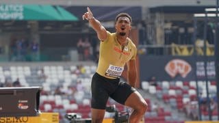 Zehnkämpfer Leo Neugebauer bei der WM in Budapest. 