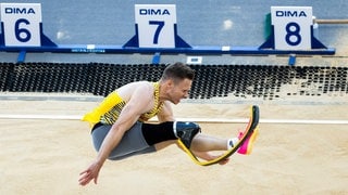 Paris, 14.07.23: Markus Rehm of germany jumps world champion record at the jumping competition during the para athletic world championships 2023. 