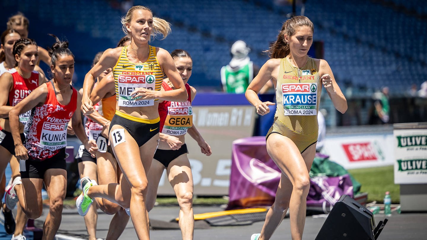 Gesa Felicitas Krause beim 3.000 Meter Hindernis Vorlauf bei der Leichtathletik-EM in Rom.
