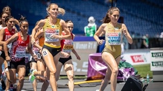 Gesa Felicitas Krause beim 3.000 Meter Hindernis Vorlauf bei der Leichtathletik-EM in Rom. 