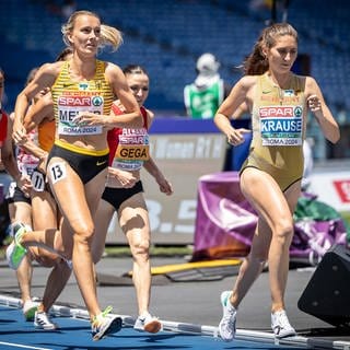 Gesa Felicitas Krause beim 3.000 Meter Hindernis Vorlauf bei der Leichtathletik-EM in Rom. 