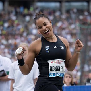 Yemisi Ogunleye beim ISTAF in Berlin.