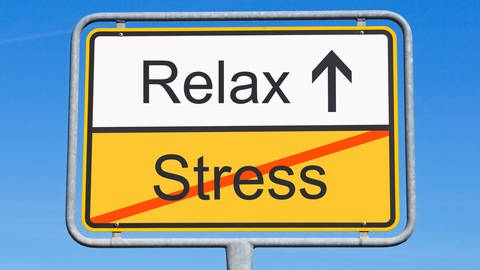 Relax-Stress-Schild