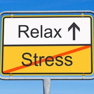Relax-Stress-Schild