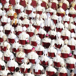 Kardinäle feiern die Heilige Messe auf dem Petersplatz