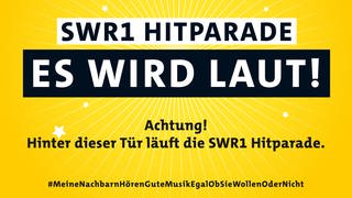 Hinweisschild SWR1 Hitparade