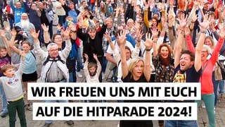 Wir freuen uns zusammen mit unseren Hörer:innen auf die SWR1 Hitparade 2024. Vom 21. bis 25. Oktober 2024 gibt es wieder rund um die Uhr eure größten Hits aller Zeiten - über 1000 Titel, die ihr in die SWR1 Hitparade gewählt habt. Das große Finale feiern wir dann zusammen mit euch am 25. Oktober in der Schleyerhalle Stuttgart - ihr könnt dabei sein vor Ort, live im Videostream auf swr1.de und natürlich auch am Radio!