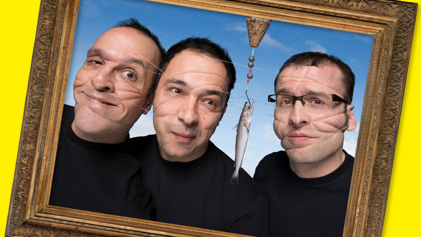 Das Foto zeigt die drei Mitglieder des Comedian-Ensembles 