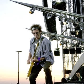 Keith Richards von The Rolling Stones live in der Open Air Arena. Hannover, 08.08.2003