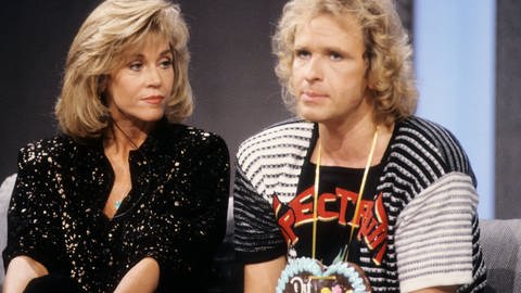 Jane Fonda 1989 mit Thomas Gottschalk