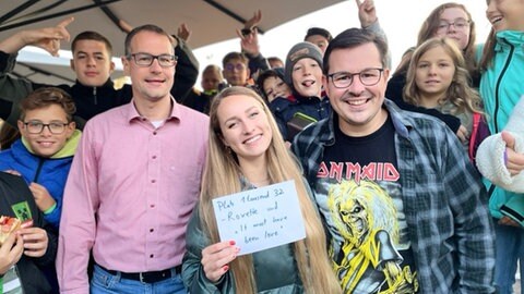 Hitparaden-Platzansager Heiko Brunner, Lisa Becker und Benjamin Huber sind Lehrer an der Leintal-Schule in Schwaigern