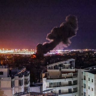 Bombardierung des Südens von Beirut in der Nähe des Flughafens, September 2024