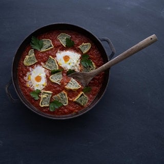 Schwäbische Shakshuka mit Maultaschen