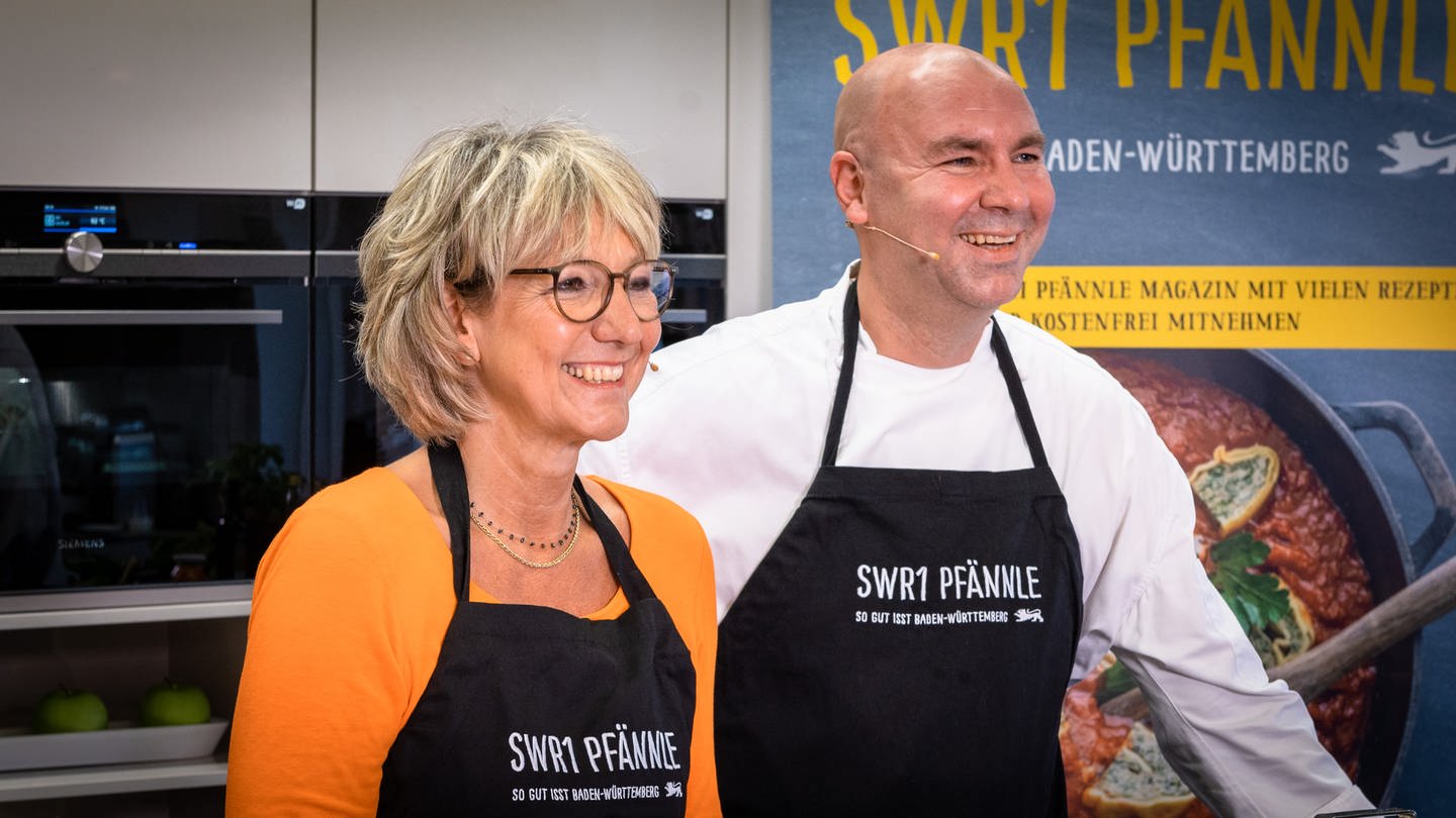 Petra Klein und Eberhard Braun beim Online-Kochkurs am 10. September 2021