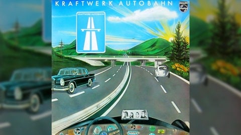 Das ursprüngliche Plattencover vom Album "Autobahn" von Kraftwerk.