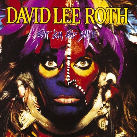 Plattencover zu David Lee Roth erstem Soloalbum nach seiner Zeit bei Van Halen: "Eat 'Em And Smile" (1986).