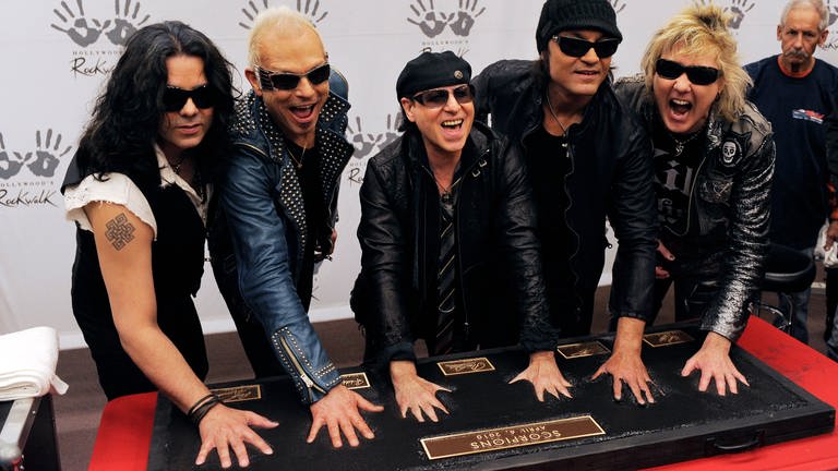 Die Band "Scorpions" bei der Hollywood Rockwalk Zeremonie in Los Angeles 