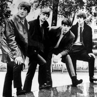 Die Beatles, John Lennon Ringo Starr, Paul McCartney und George Harrison (von links nach rechts)