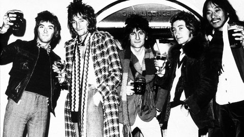 Die Band "The Faces" mit Rod Stewart als Leadsänger.