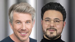 SWR1 Moderatoren Jens Wolters und Nabil Atassi