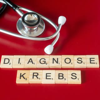 In Holzbuchstaben steht geschrieben "Diagnose Krebs". In SWR1 Leute spricht Gerd Nettekoven über die Deutsche Krebshilfe, die Prävention und die Krebsforschung.