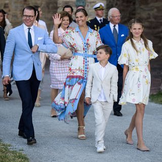 Prinzessin Victoria zeigt sich zu ihren 47. Geburstag mit ihrer Familie.