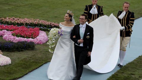 Kronprinzessin Victoria von Schweden und Prinz Daniel bei Ihrer Hochzeit 2010.