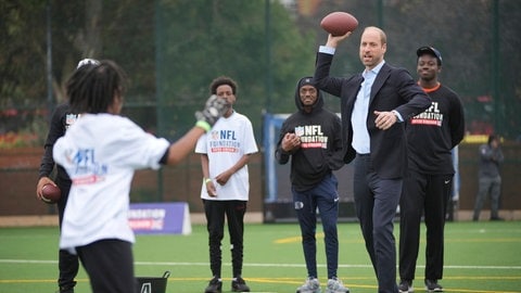 Prinz Williams besuchte in London ein inklusives Training der NFL Foundation UK und bewies sein Talent im American Football.