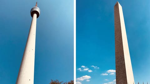 Stuttgarter Fernsehturm und Washington Monument