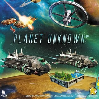 Schachtel des zum "Kennerspiel des Jahres 2023" nominierten Spiels "Planet Unknown"