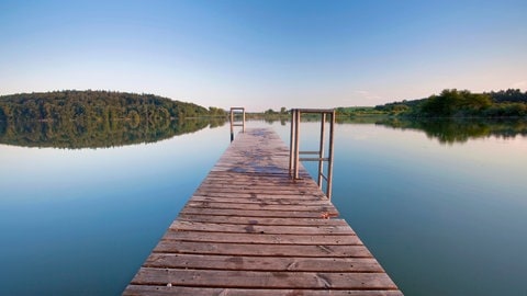 Steg am Mindelsee nahe des Bodensees