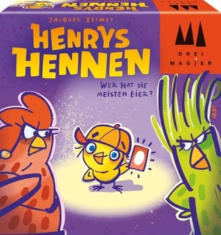 Das Kartenspiel Henrys Hennen vom Verlag Drei Magier ist eine Neuheit aus dem Jahr 2024.