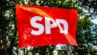 Eine SPD-Flagge 