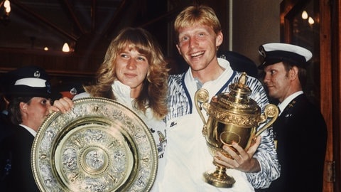 Steffi Graf und Boris Becker gewannen 1989 beide das Tennis-Turnier von Wimbledon.