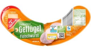 "GUT&GÜNSTIG" Delikatess Geflügel-Fleischwurst in der 400 Gramm-Verpackung