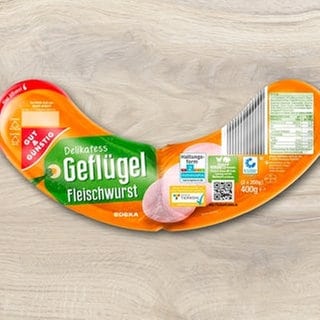 "GUT&GÜNSTIG" Delikatess Geflügel-Fleischwurst in der 400 Gramm-Verpackung